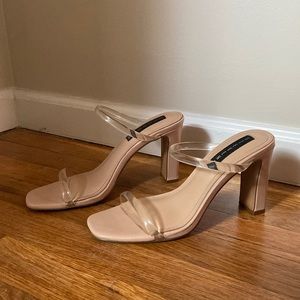 Steve Madden Clear block heel
